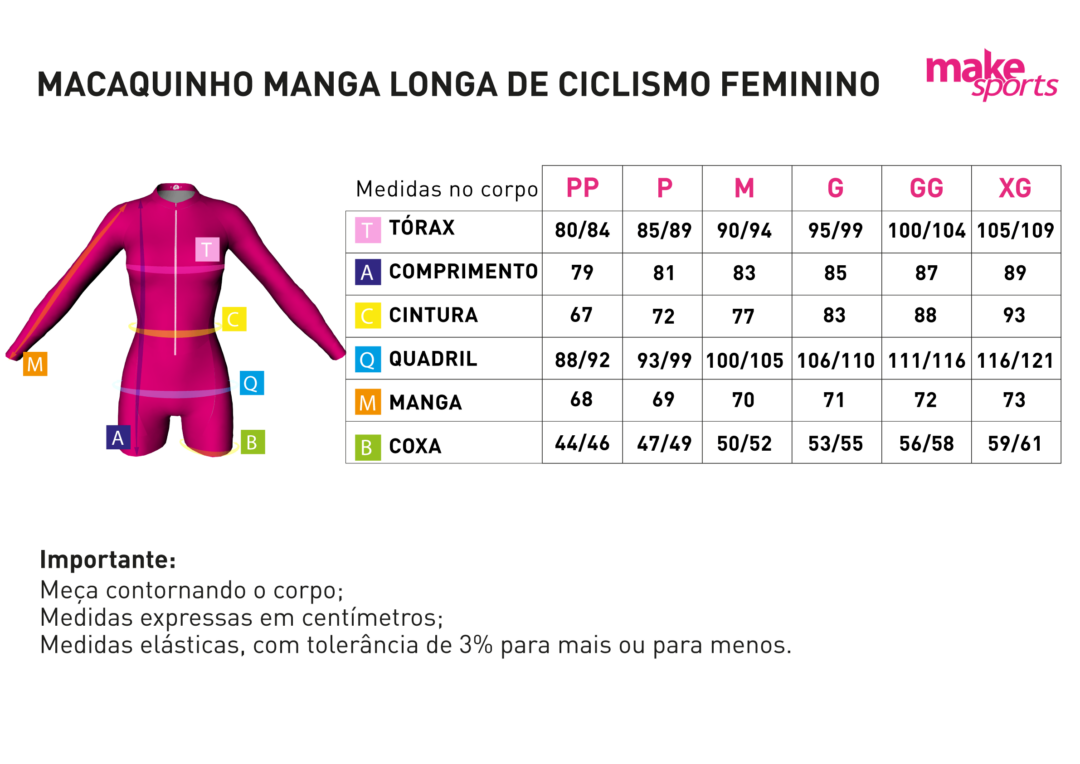 Macaquinho para Ciclismo Feminino Manga Longa Pink Mood - Image 5